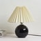 Vintage Pleated Table Lamp With Ceramic Base And LED Tricolor Bulb 5