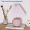 Vintage Pleated Table Lamp With Ceramic Base And LED Tricolor Bulb 14