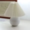 Vintage Pleated Table Lamp With Ceramic Base And LED Tricolor Bulb 20