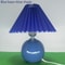 Vintage Pleated Table Lamp With Ceramic Base And LED Tricolor Bulb 23