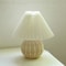Vintage Pleated Table Lamp With Ceramic Base And LED Tricolor Bulb 24