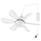Silent 6Leaf USB Ceiling Fan With Remote Control And Light Options 9