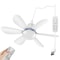 Silent 6Leaf USB Ceiling Fan With Remote Control And Light Options 10