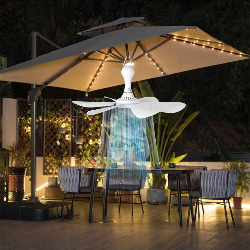Silent 6Leaf USB Ceiling Fan With Remote Control And Light Options 2
