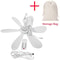 Silent 6Leaf USB Ceiling Fan With Remote Control And Light Options 12