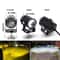 DualColor LED Motorcycle Headlight With Projector Lens Auxiliary Fog And Driving Lamp 2