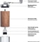Portable Wood Grain Hand Coffee Grinder With Stainless Steel Crank 4