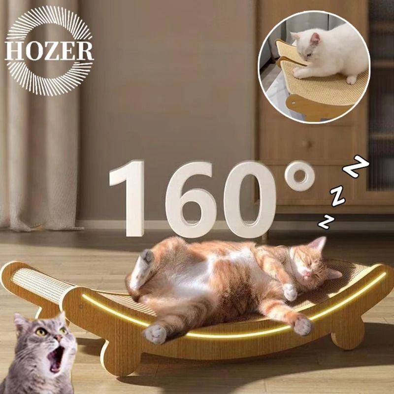 Cat Scratching Bed And Detachable Scratch Pad Combo 1