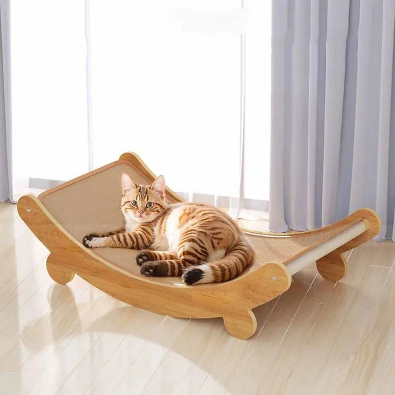 Cat Scratching Bed And Detachable Scratch Pad Combo 2