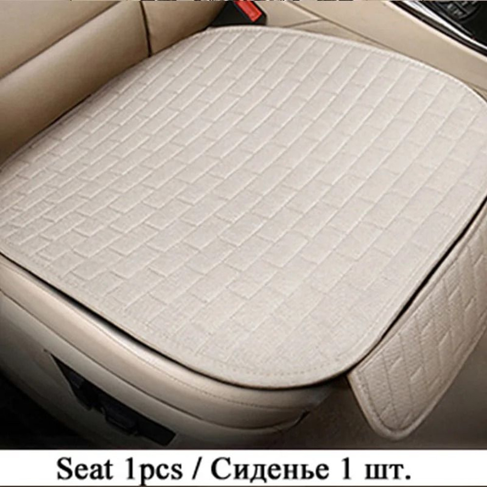 Flax Car Seat Cushion Pad  Breathable Auto Seat Protector For Front Or Rear Seats 27