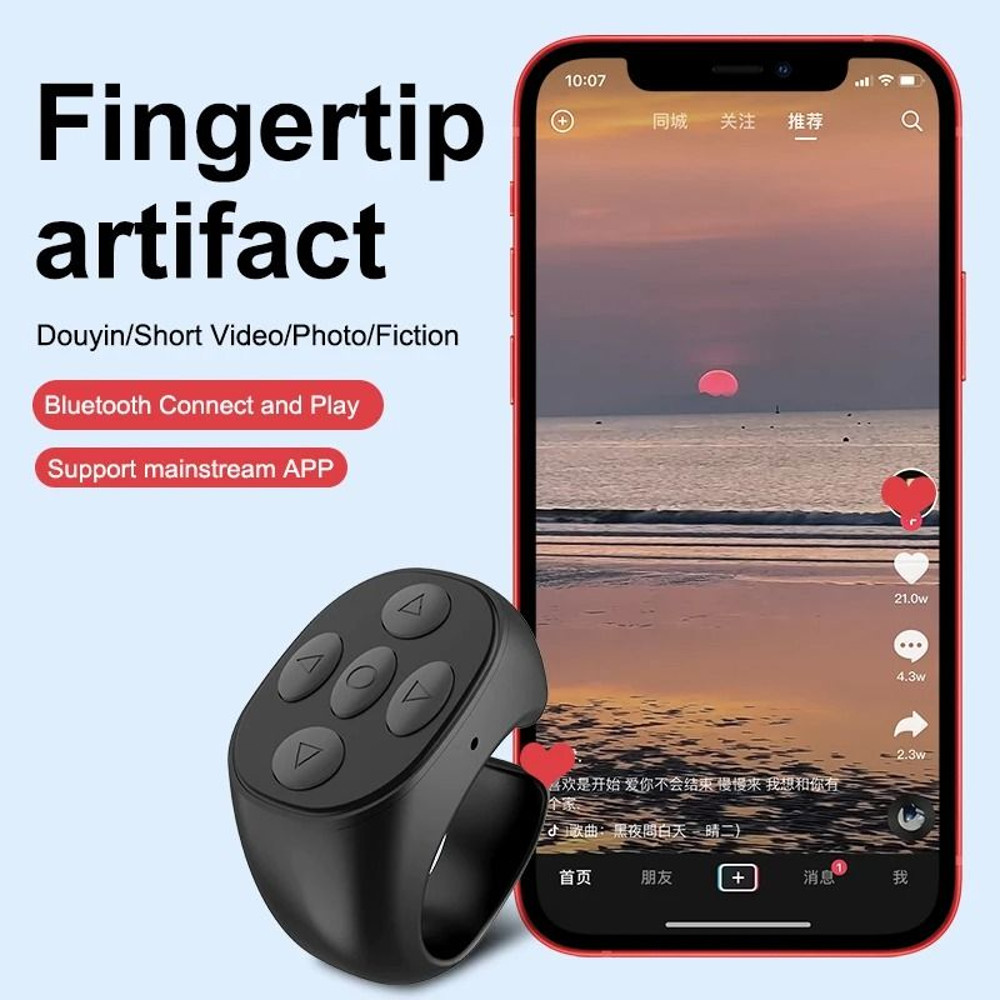 Bluetooth Selfie Ring Remote Controller For Smartphones 2