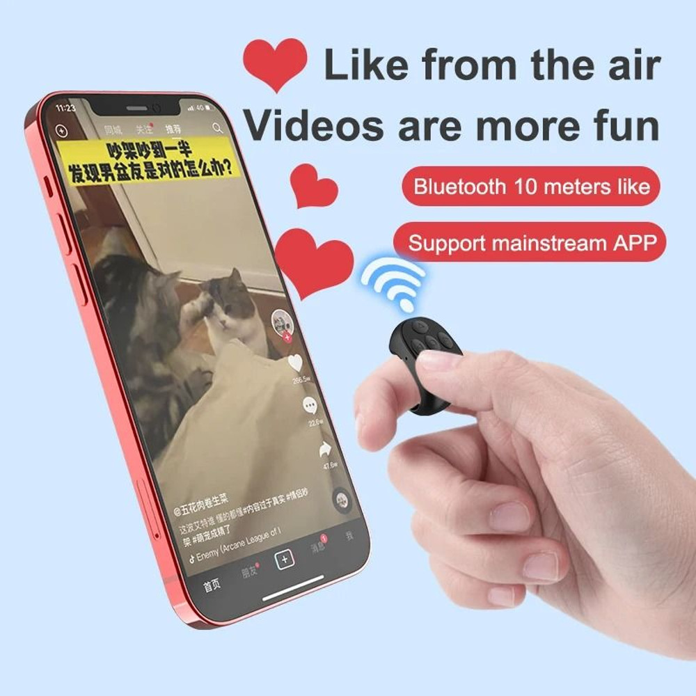 Bluetooth Selfie Ring Remote Controller For Smartphones 3