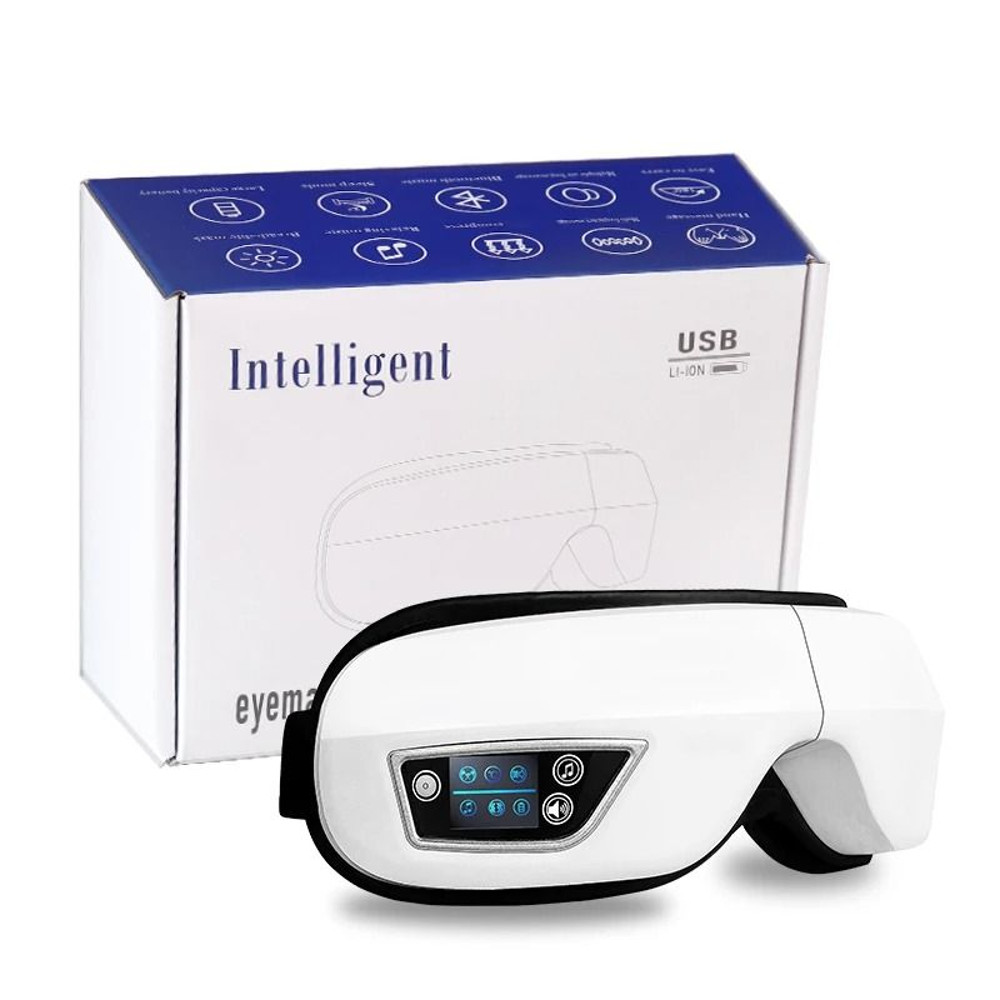 6D Smart Eye Massager With Heat Vibration Bluetooth Music 6