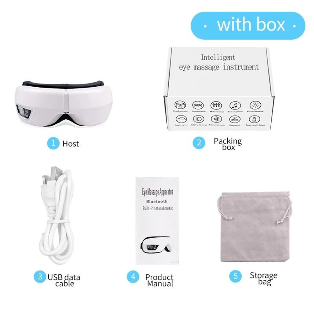 6D Smart Eye Massager With Heat Vibration Bluetooth Music 8
