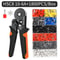 Hexagonal Ratchet Ferrule Crimping Tool Kit With Wire Terminals And Ferrule Sleeves 13