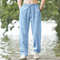 Men Summer Cotton Linen Beach Pants Casual Loose Joggers 7
