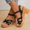 Women Braided High Heel Sandals With Chunky Platform And Ankle Strap 3