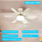 Ceiling Fan Light With Remote Control And Adjustable Night Modes 7