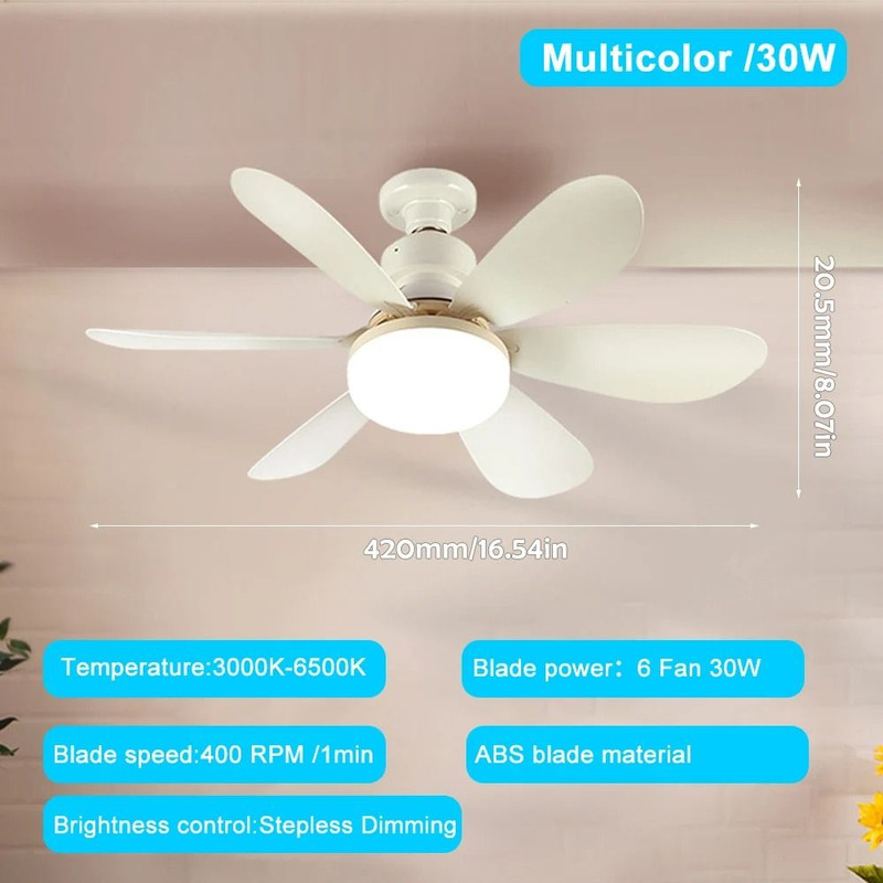 Ceiling Fan Light With Remote Control And Adjustable Night Modes 7