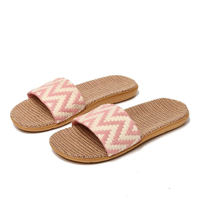 Womens Linen Summer Slides With NonSlip Sole For Indoor Or Beach Wear 7