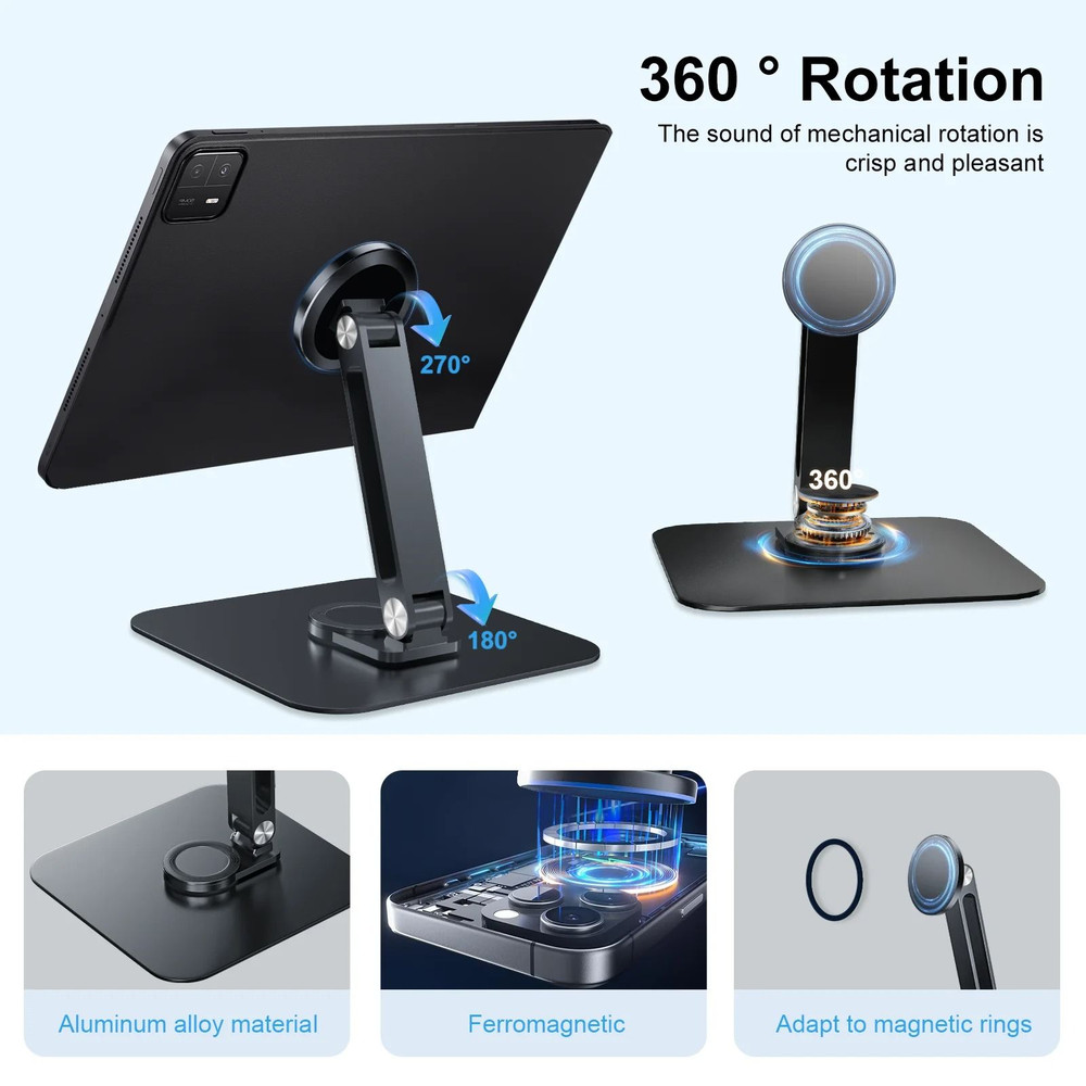 Rotating Magnetic Stand For IPads Phones And Portable Monitors 0