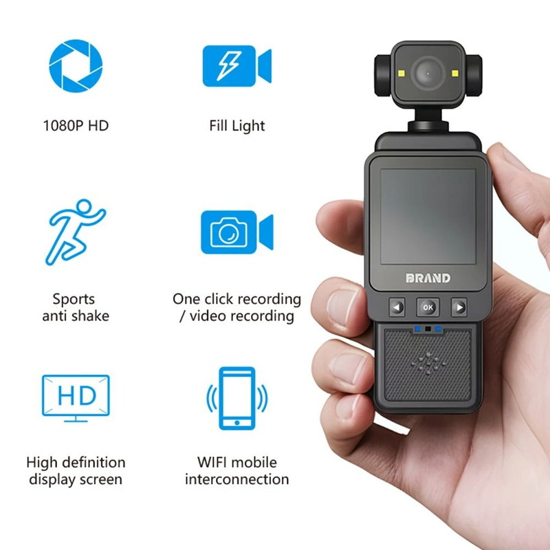 1080P WiFi Pocket Action Camera For Travel Biking And Vlogging 2