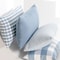 Light Blue Decorative Plaid Pillow Covers For Sofa Or Bed 1