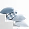Light Blue Decorative Plaid Pillow Covers For Sofa Or Bed 3