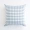 Light Blue Decorative Plaid Pillow Covers For Sofa Or Bed 7