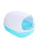 SemiEnclosed Cat Litter Box With Splash Guard And Cleaning Basin 9