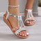 Womens Rhinestone Wedge Sandals With Platform Sole 5