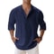 Lightweight Cotton Linen Long Sleeve Shirt For Men 9