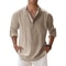 Lightweight Cotton Linen Long Sleeve Shirt For Men 2