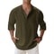 Lightweight Cotton Linen Long Sleeve Shirt For Men 4
