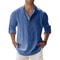 Lightweight Cotton Linen Long Sleeve Shirt For Men 7