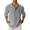 Lightweight Cotton Linen Long Sleeve Shirt For Men 10