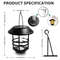 Solar Hanging Lantern With Flickering Flame Effect For Fence And Patio Lighting 2