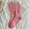 Womens Japanese Style Warm Wool Crew Socks For Winter 11