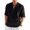 Mens Casual Cotton Linen Long Sleeve Shirt For Spring And Autumn 8