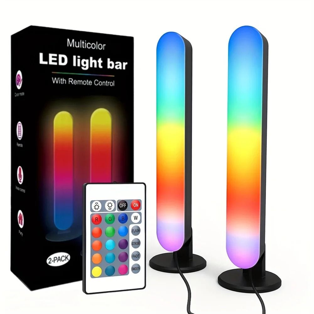 RGB Music Rhythm Light Bar With Sound Pickup USB Rechargeable LED Desk Decoration 0