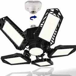 adjustable led garage light bulb with e27 base and folding panels