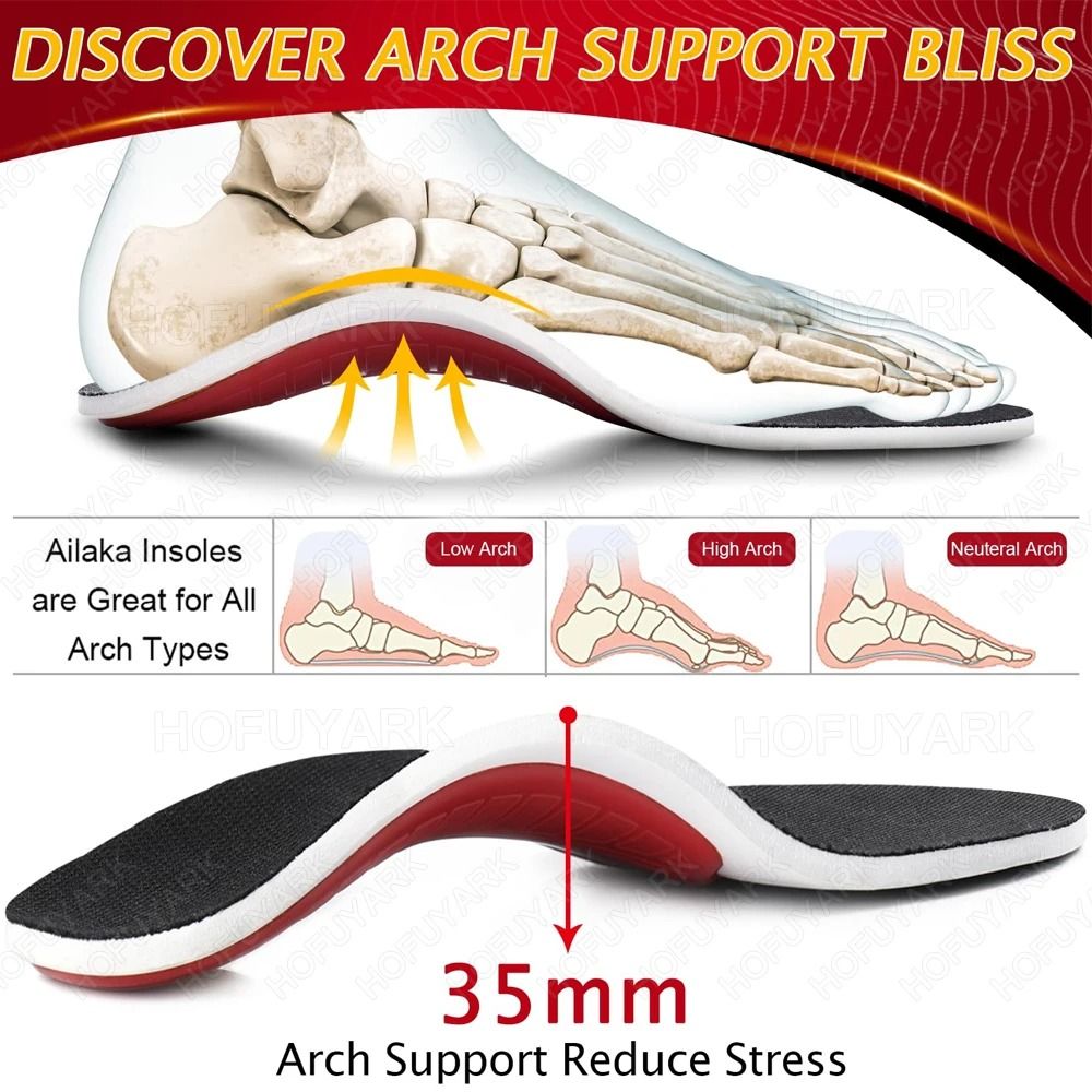 Orthotic Insoles For Men With Arch Support And Plantar Fasciitis Relief 2