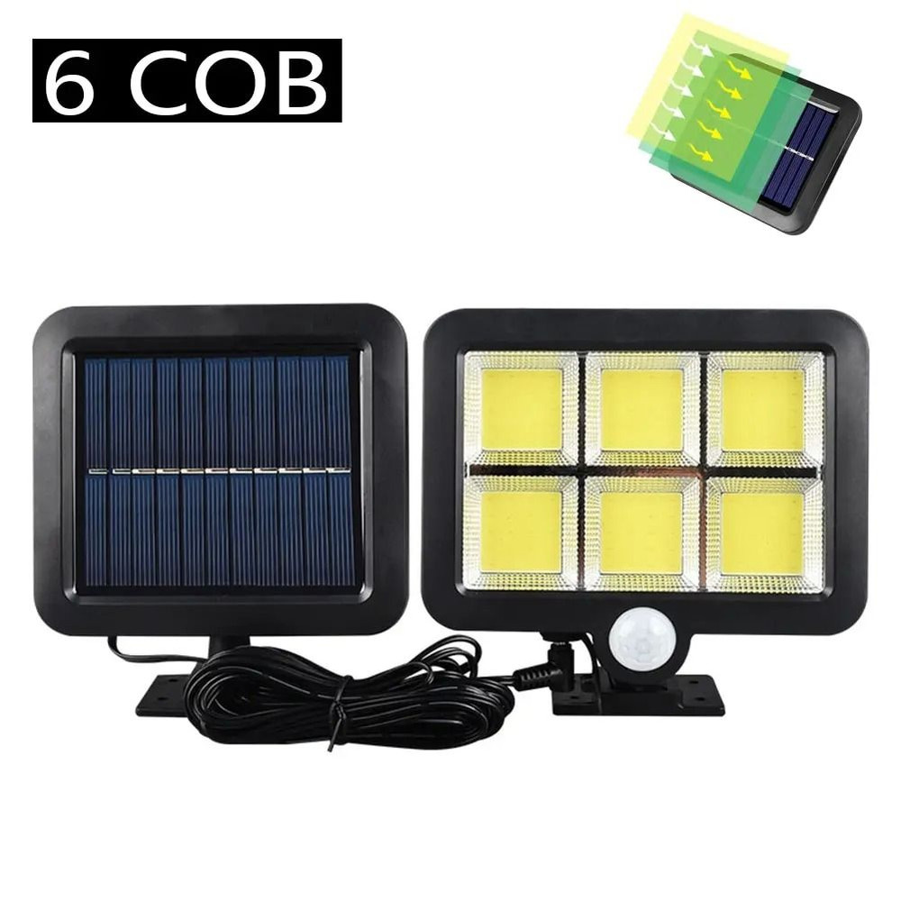 Solar Motion Sensor Wall Light With Rechargeable COB LEDs For Outdoor Security 6