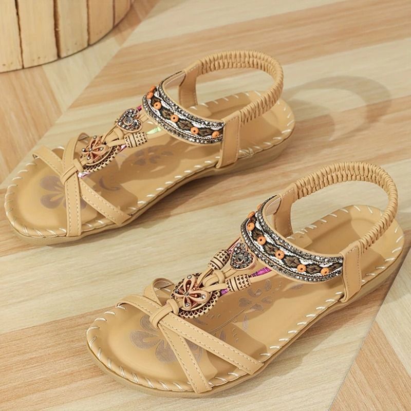 Womens Flat Sandals With Boho Straps For Summer Comfort And Style 17