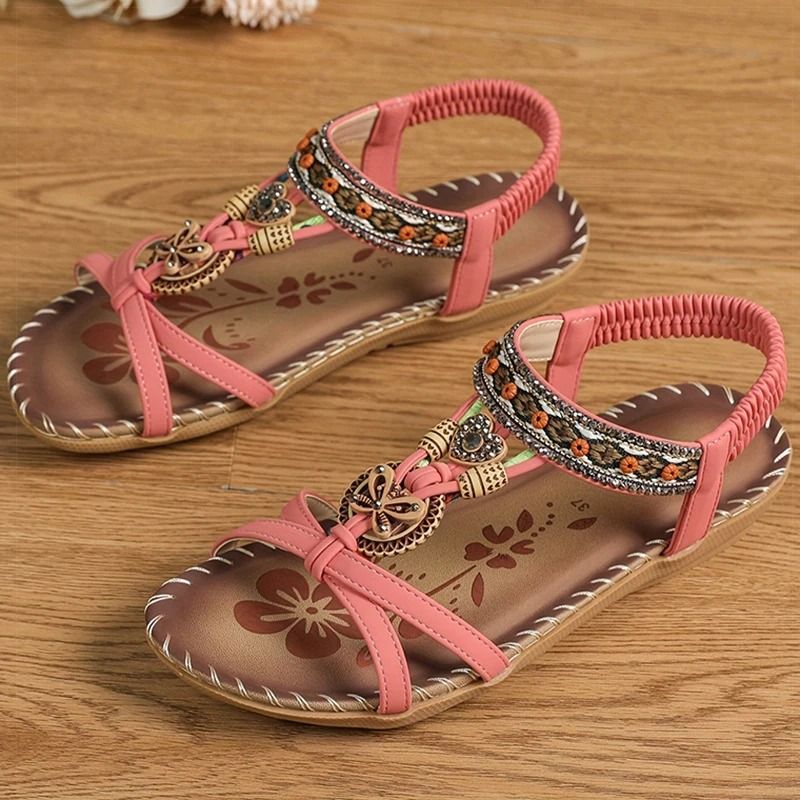Womens Flat Sandals With Boho Straps For Summer Comfort And Style 28