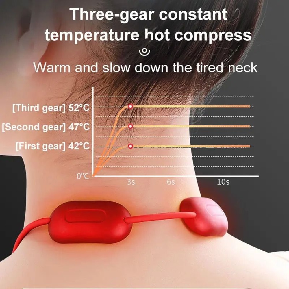 Mini Smart Hanging Neck Massager With Heat And EMS Pulse Relief 5