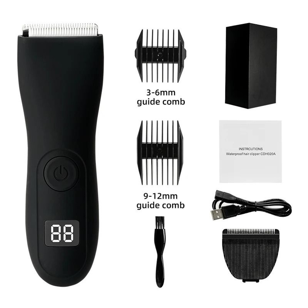 Mens Body Hair Trimmer With Groin And Bikini Shaver Attachment 11