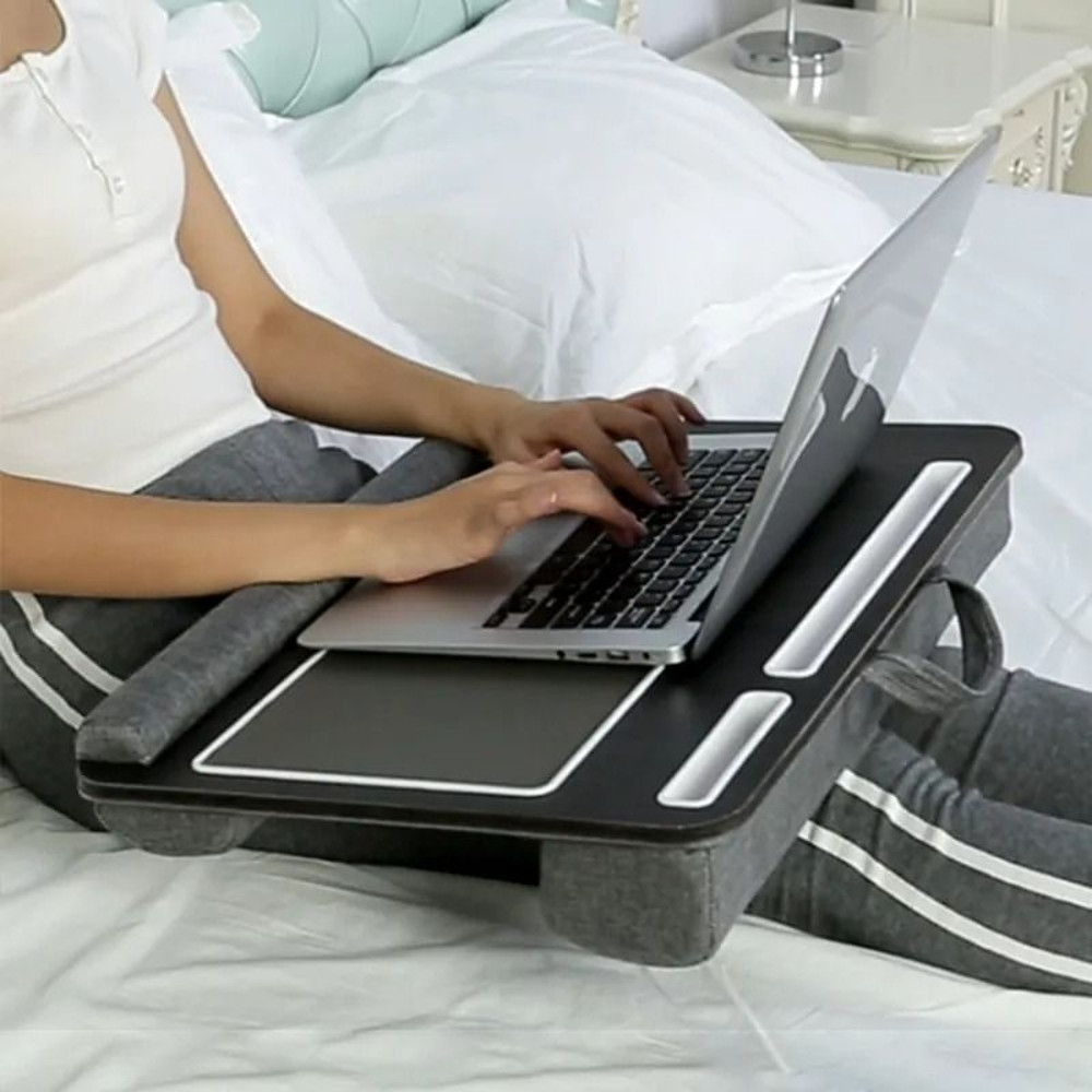 Portable Laptop Desk With Anti Slip Bar And Built In Mouse Pad 2