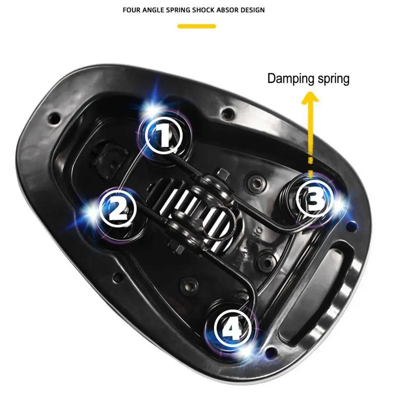 Soft Wide Bike Saddle With Spring Suspension For Mountain And Outdoor Riding 2