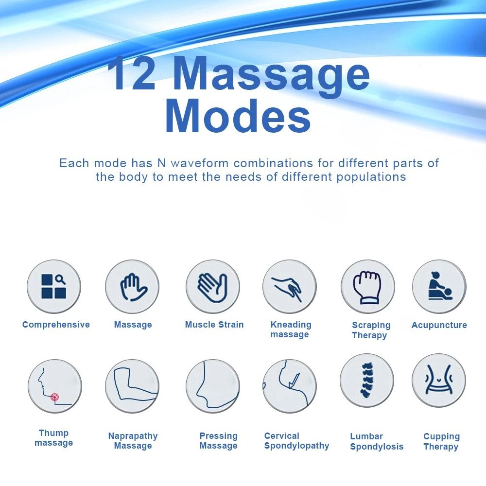 TENS And EMS Muscle Stimulator With 12 Therapy Modes And Pulse Massage 3
